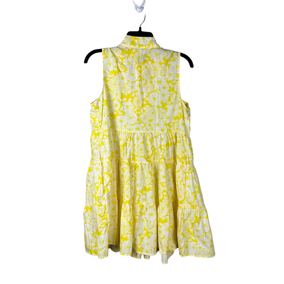 Lisa Marie Fernandez x Target Medium Floral Yellow White Tiered Dress w/ Pockets - Picture 6 of 11